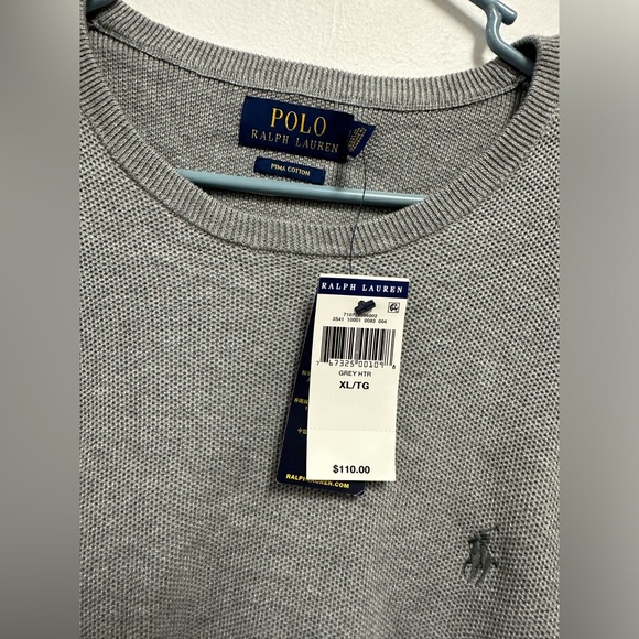 Polo Ralph Lauren Pima Cotton Knit Men's Sweater Size Extra Large NWT - Picture 3 of 6